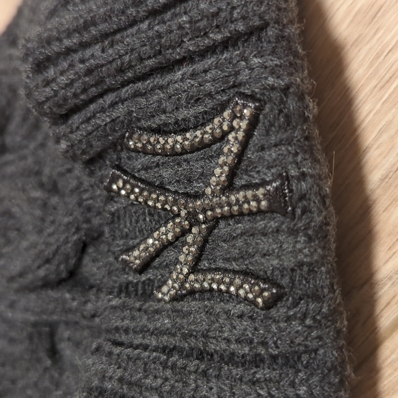 NY toque hat wool pompom MLB - Picture 2 of 7